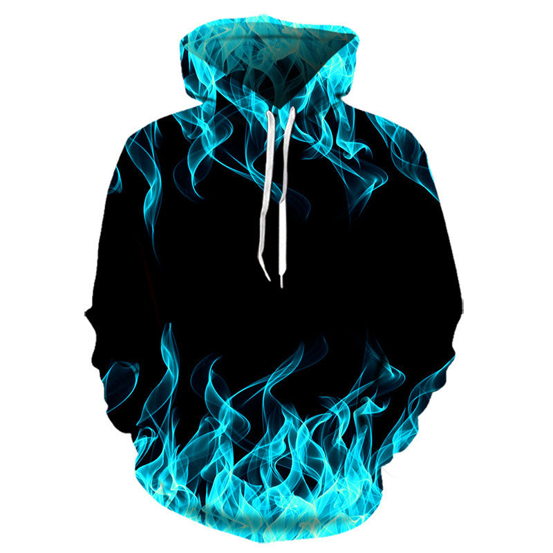 Men's hoodie with unique flame design and innovative material blend Lisslune