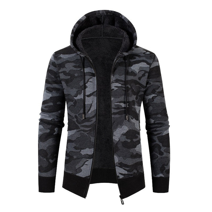 Men's fashionable hooded sweater with check pattern Lisslune