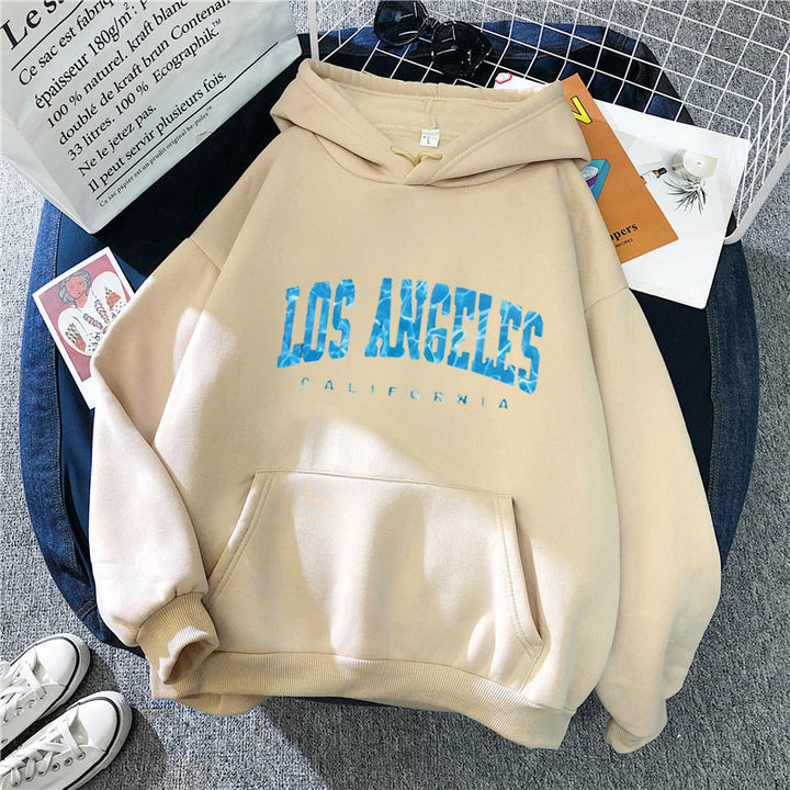 Women's hoodie with striking Los Angeles lettering Lisslune