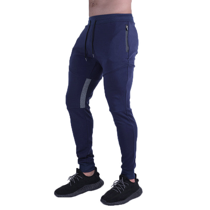 Men's fitness jogging pants with side zipper pockets and elastic waistband Lisslune