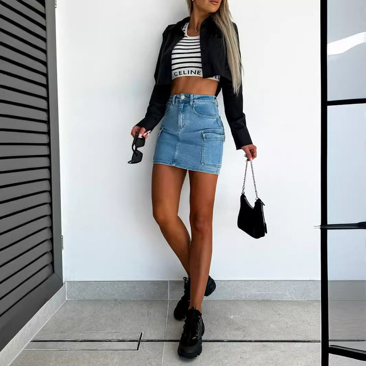 Women's short jacket with an elegant cut and fashionable details Lisslune