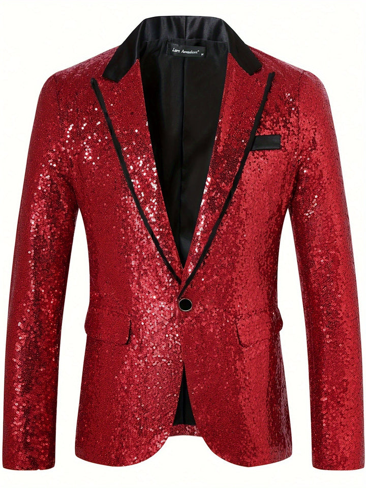 Men's Glamorous Sequin Blazer Lisslune