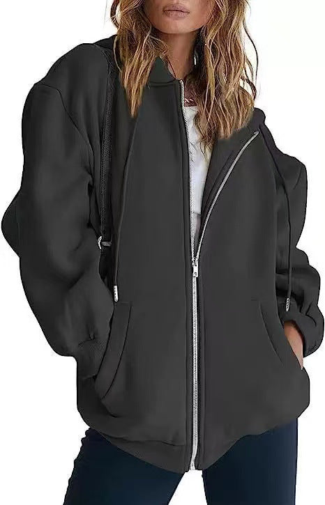 Women's oversized hoodie jacket with practical pockets Lisslune