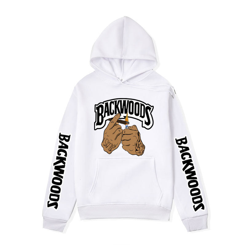 Women’s hooded sweater with creative graphic design and side kangaroo pockets Lisslune