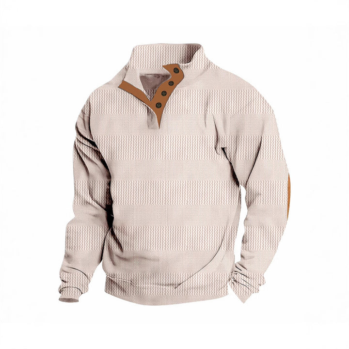 Men's stylish sweater with textured collar Lisslune
