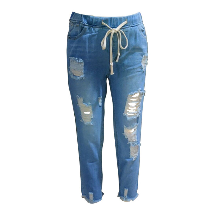 Damen Skinny Jeans mit lässigem Used-Look Lisslune