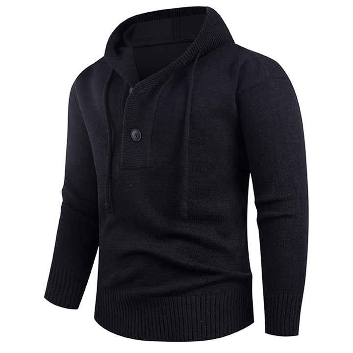 Men's stylish hooded sweatshirt with button detail Lisslune