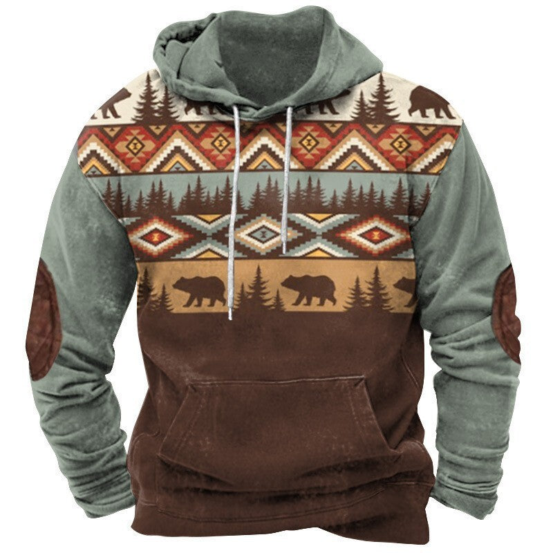 Men's hoodie with western and cowboy design Lisslune