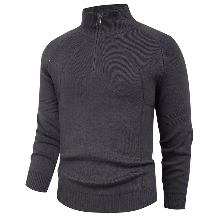 Men's knit sweater with modern zipper and elegant structure Lisslune