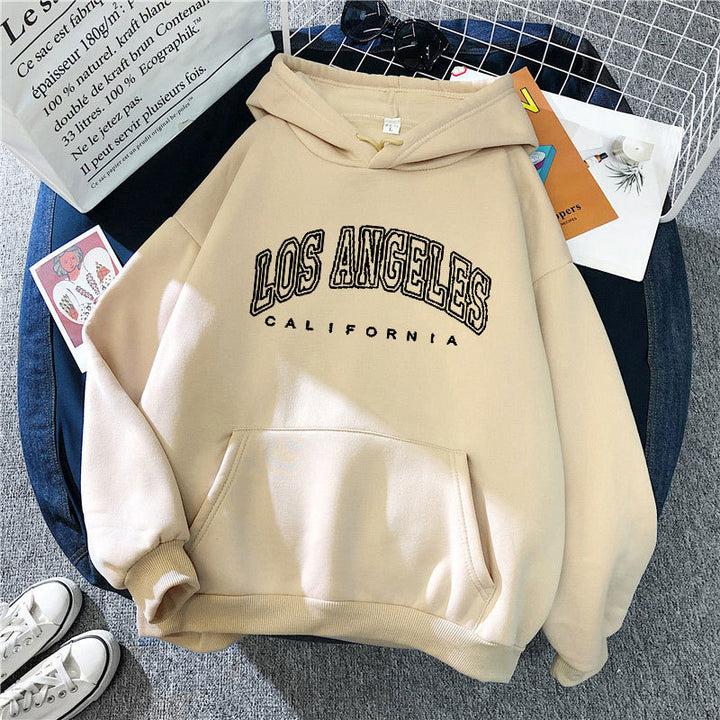 Women's hoodie with large Los Angeles lettering Lisslune