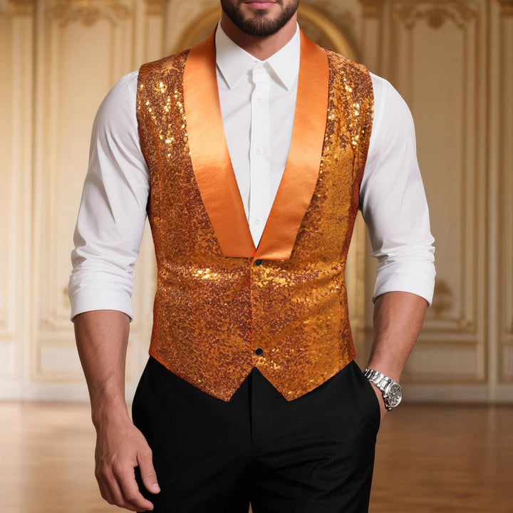 Men's shimmering sequin vest Lisslune