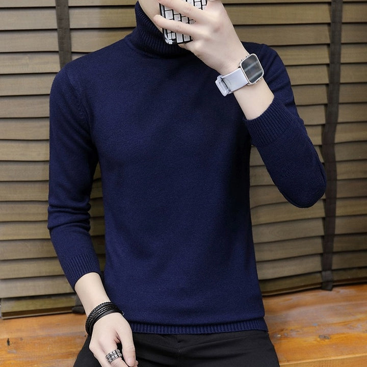 Men's comfortable turtleneck sweater Lisslune