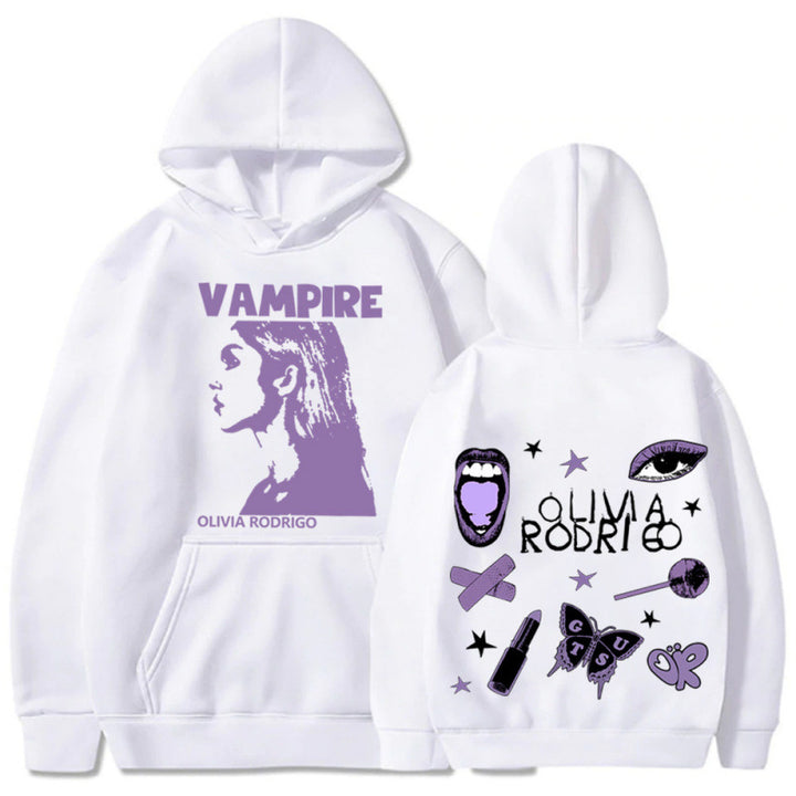Women's hoodie with artistic vampire print and oversized fit Lisslune