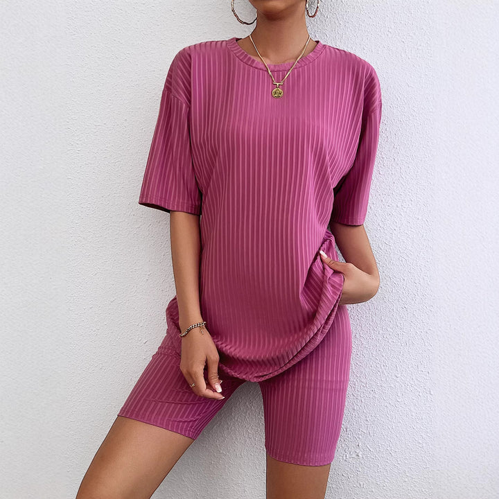 Ladies sporty short-sleeve dress with integrated cycling shorts Lisslune