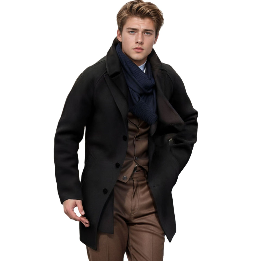 Men's casual duffle coat with stylish stand-up collar and practical pockets Lisslune