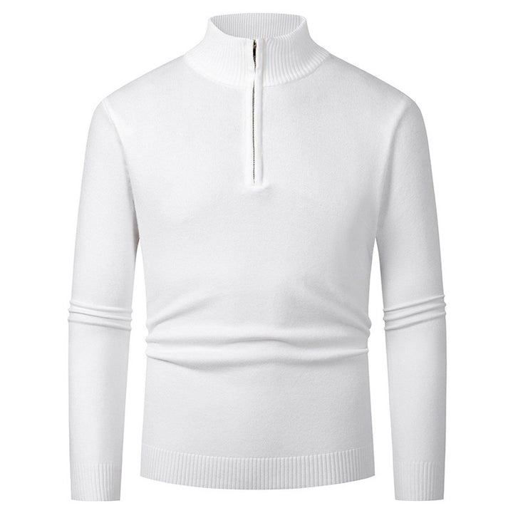 Men's elegant turtleneck sweater with full-length zipper Lisslune