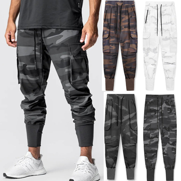 Men's cargo jogging pants with elastic waistband and practical side pockets Lisslune