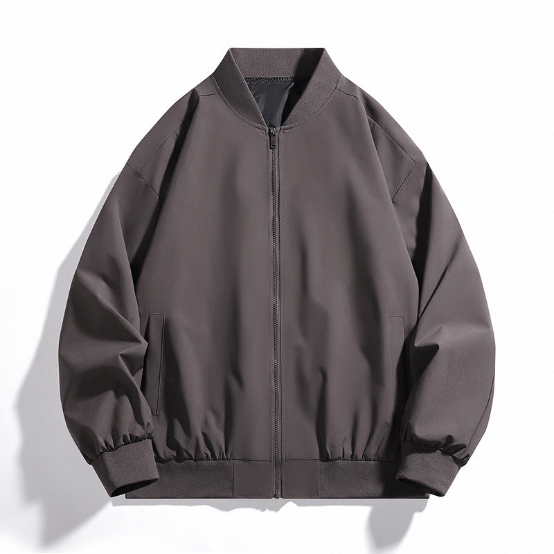Men's Casual Bomber Jacket with Elastic Cuffs Lisslune