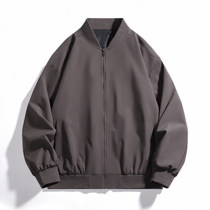 Men's Casual Bomber Jacket with Elastic Cuffs Lisslune