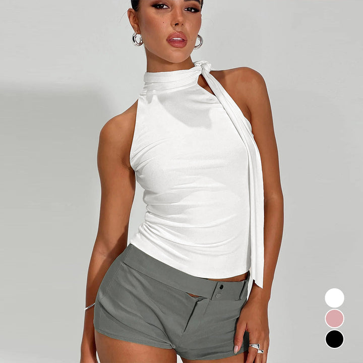 Damen elegantes Top mit femininer Schleifenoptik Lisslune