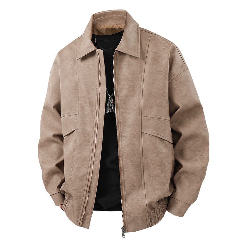 Men's transition jacket in a casual vintage style with side pockets and elastic cuffs Lisslune