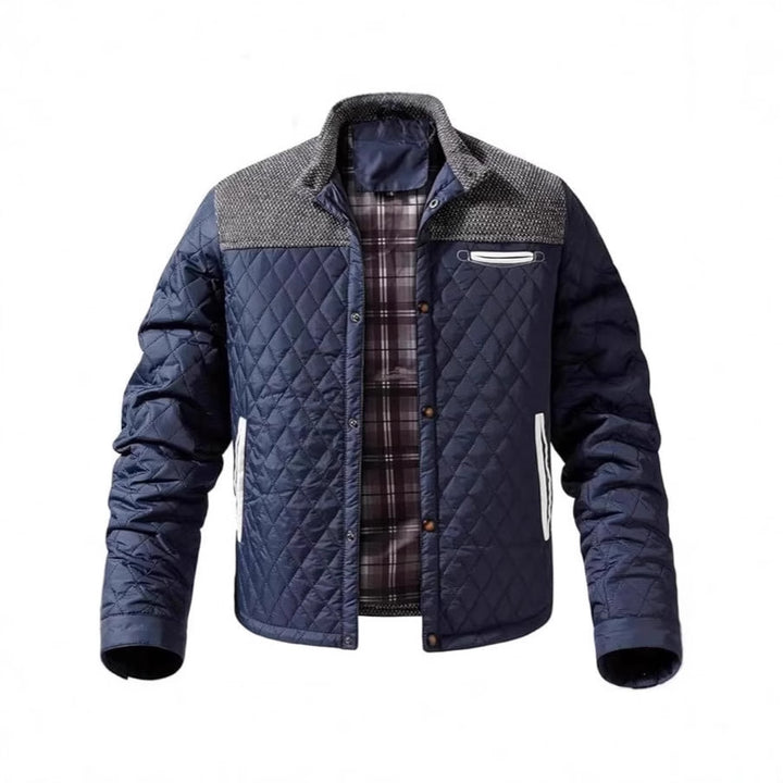 Men's Quilted Transitional Jacket with Fashionable Collar Lisslune