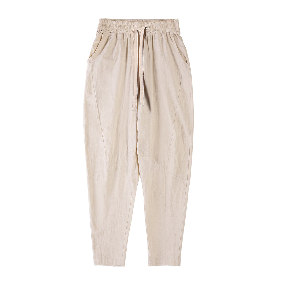 Men's lightweight leisure pants with elastic waistband and practical side pockets Lisslune