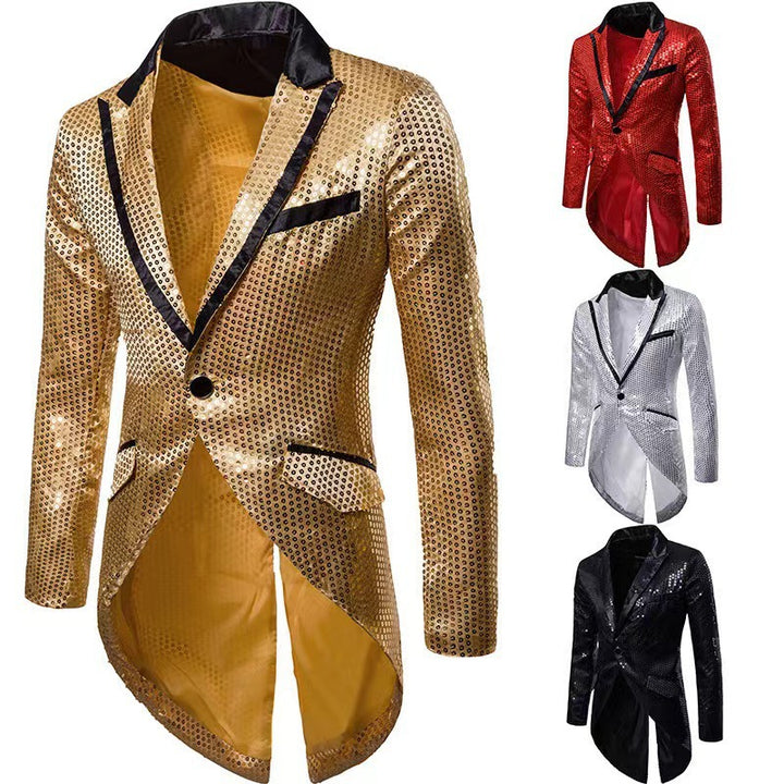 Men's fashionable and shiny blazer with a stylish cut Lisslune