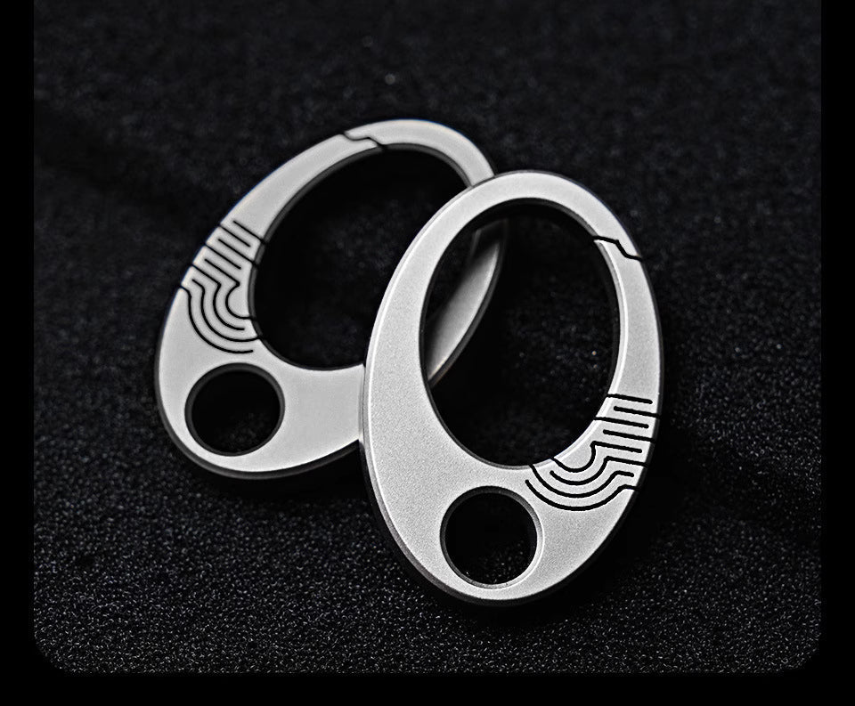 Lisslune | Exquisite Mini Pure Titanium Keychain: EDC Press-Lock Charm Tool