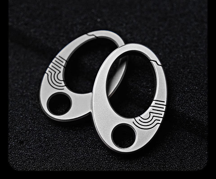 Lisslune | Exquisite Mini Pure Titanium Keychain: EDC Press-Lock Charm Tool