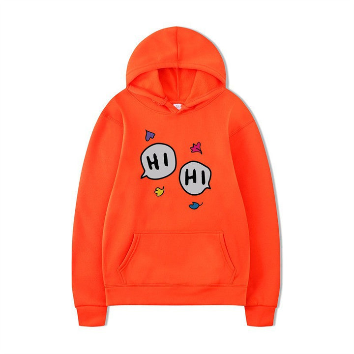 Women's hoodie with creative cartoon design and kangaroo pocket Lisslune