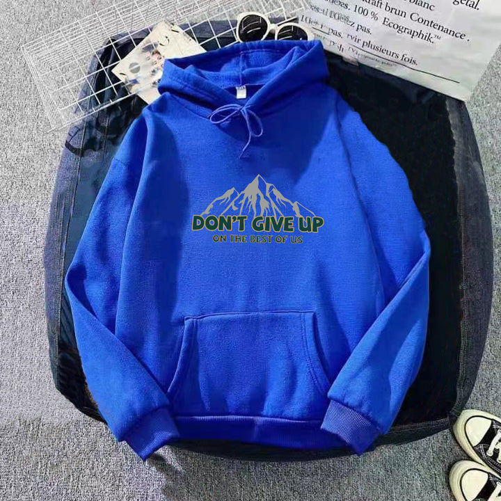 Women's hoodie with motivating mountain design Lisslune