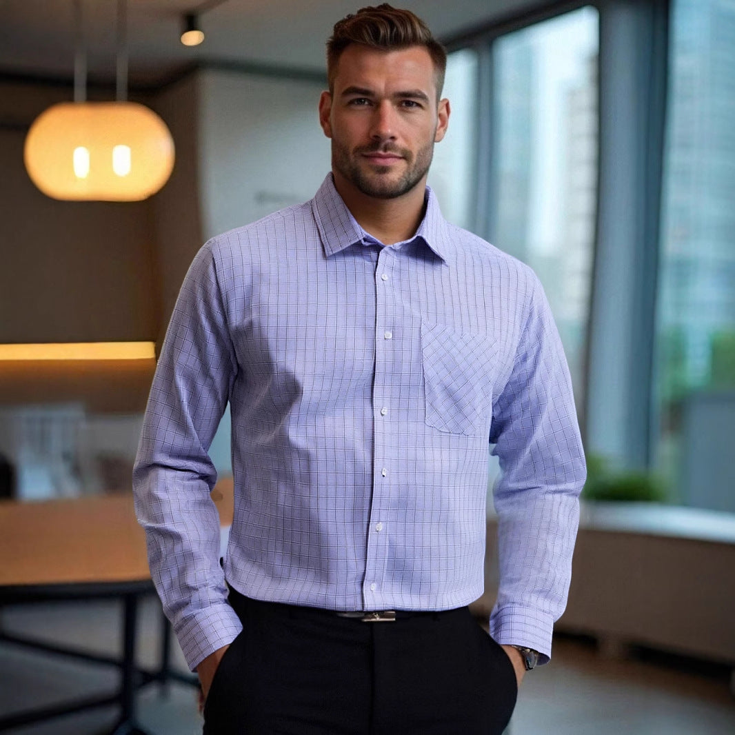 Men's elegant and structured long-sleeve blouse Lisslune