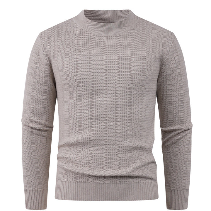 Men's structured sweater with high collar and fashionable design Lisslune