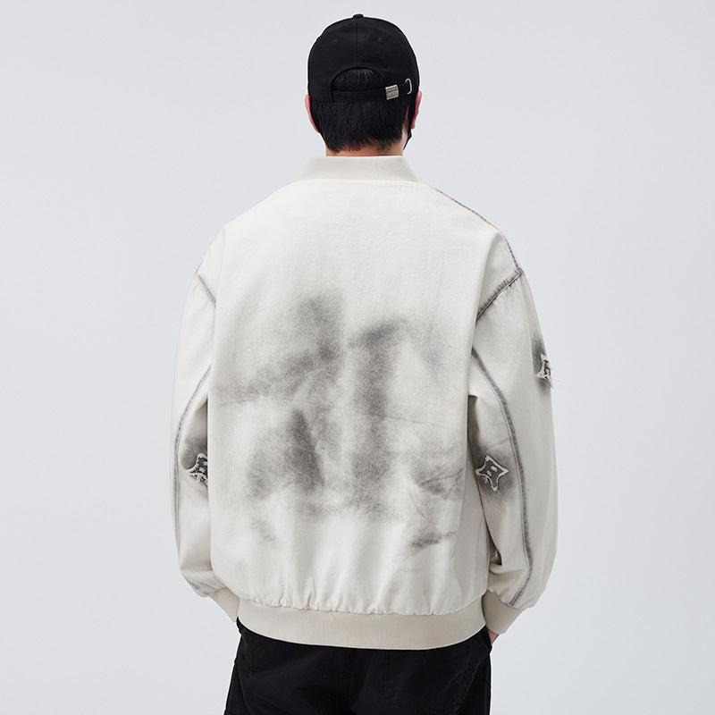 Men's Casual Bomber Jacket with Unique Details Lisslune