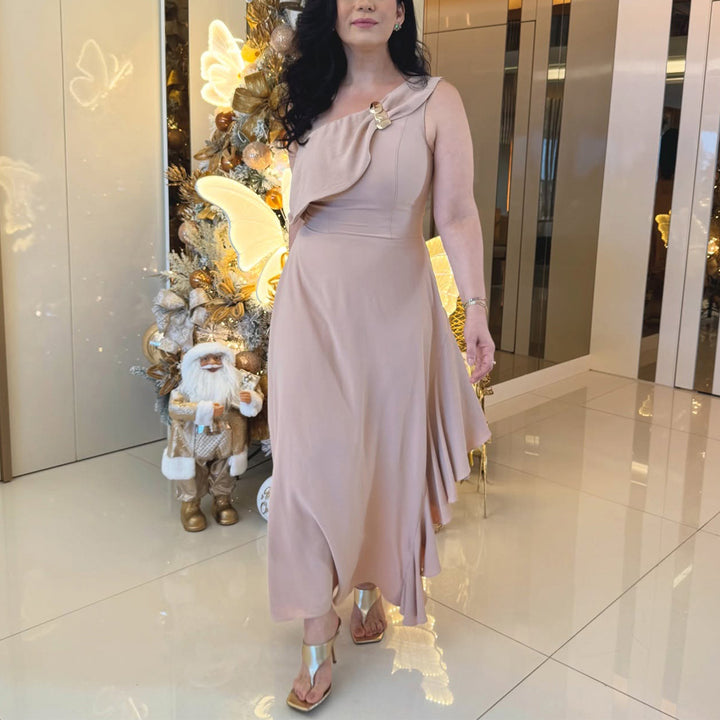 Women's Maxi Dress with Elegant Gathering Lisslune