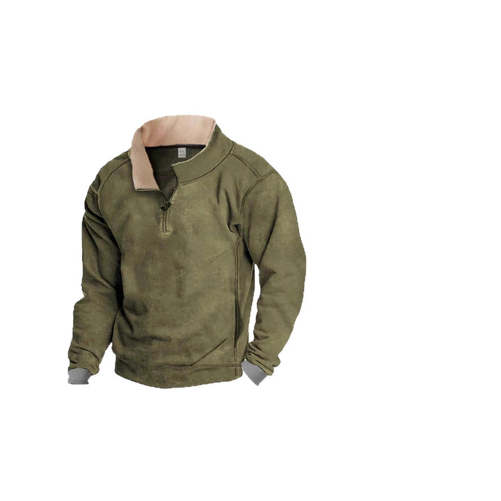 Men's fleece pullover with a high collar and practical side pockets Lisslune