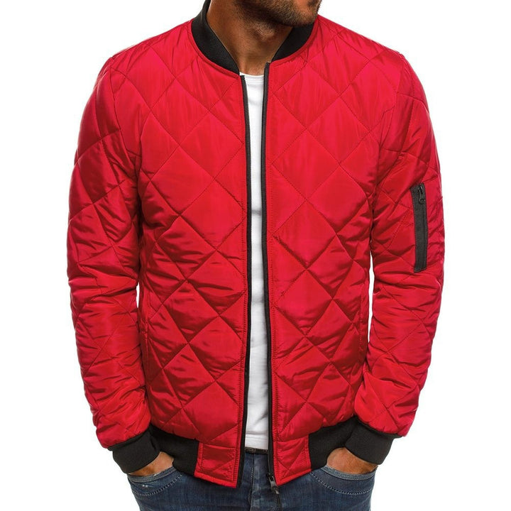 Men's quilted jacket with a high collar and side zip pockets Lisslune