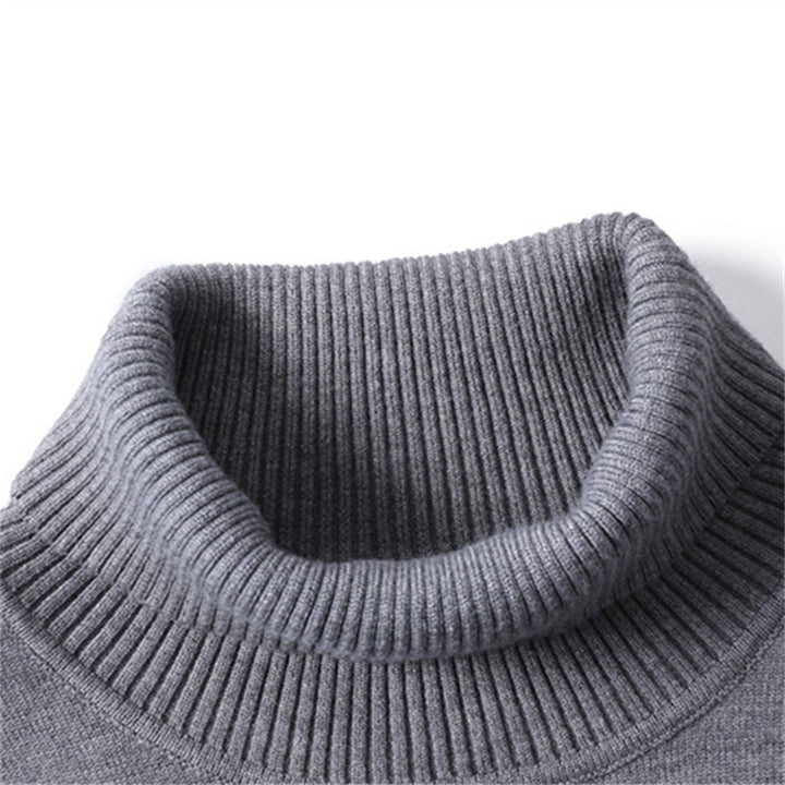 Men's Stylish Turtleneck Sweater Made Of Soft Knit Material Lisslune