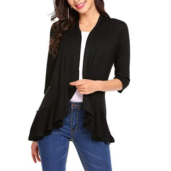 Women's Fashionable Cardigan with Asymmetrical Cut and Flattering Details Lisslune