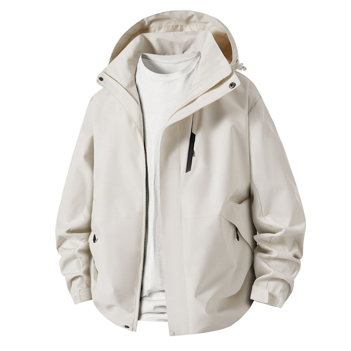 Men's technical transition jacket with adjustable hood rim Lisslune