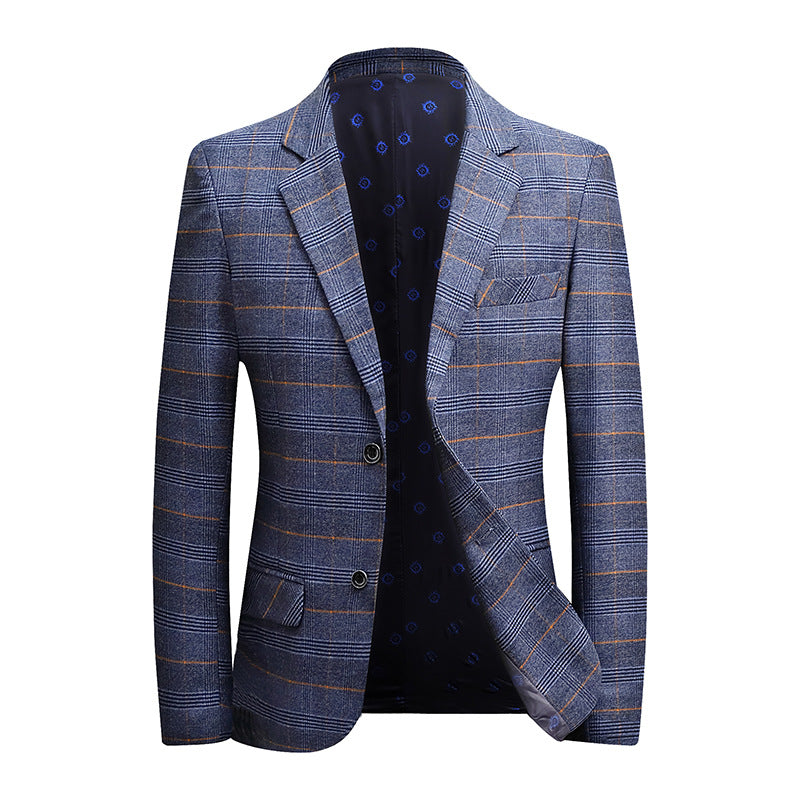 Men's Fashionable Checkered Blazer Lisslune