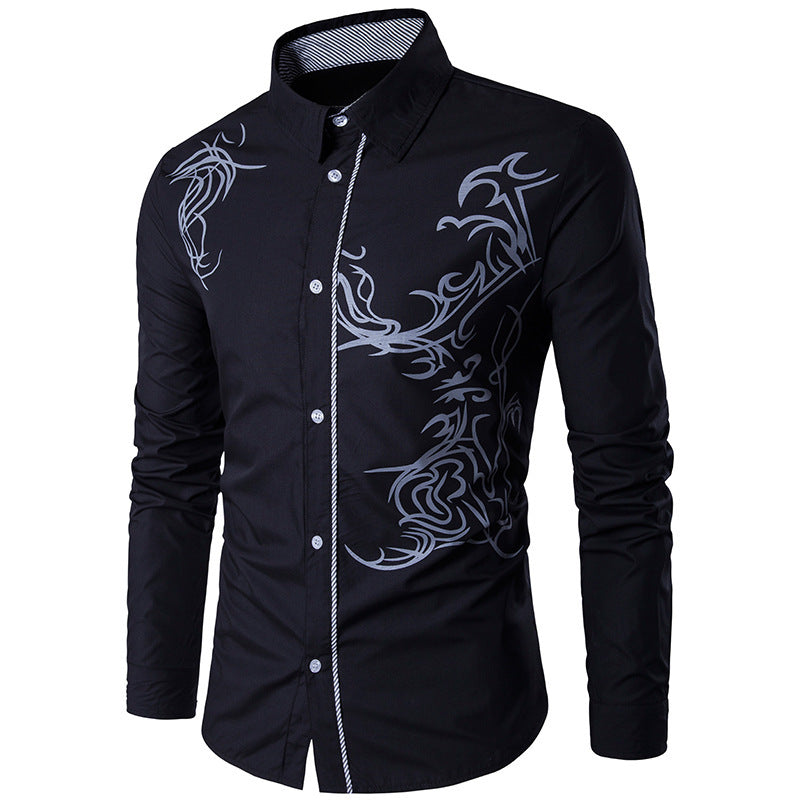 Men's shirt with creative graphic design and elegant cut Lisslune