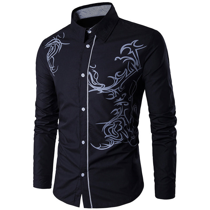 Men's shirt with creative graphic design and elegant cut Lisslune
