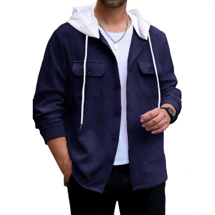 Men's casual shirt jacket with hood function and practical pockets Lisslune