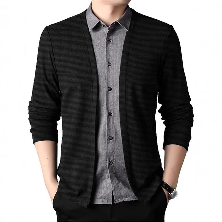 Men's structured cardigan with raw edges Lisslune