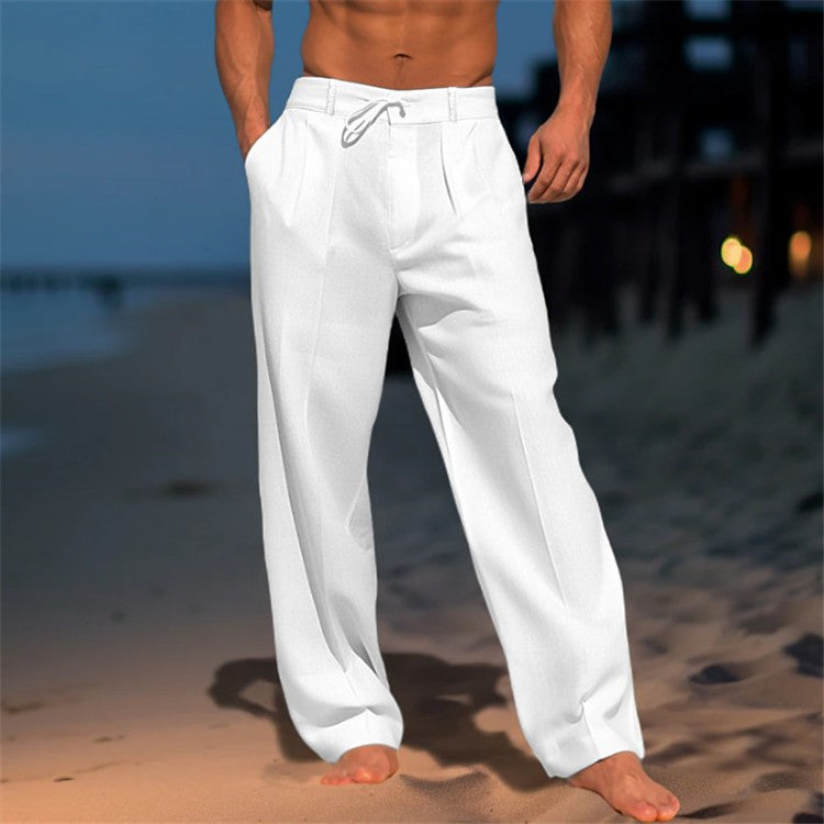 Men's Elegant Casual Pants with Adjustable Drawstring Lisslune