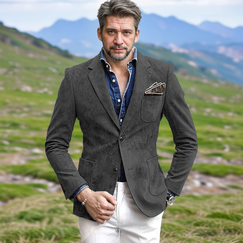 Men's velvet blazer with elegant tailoring Lisslune