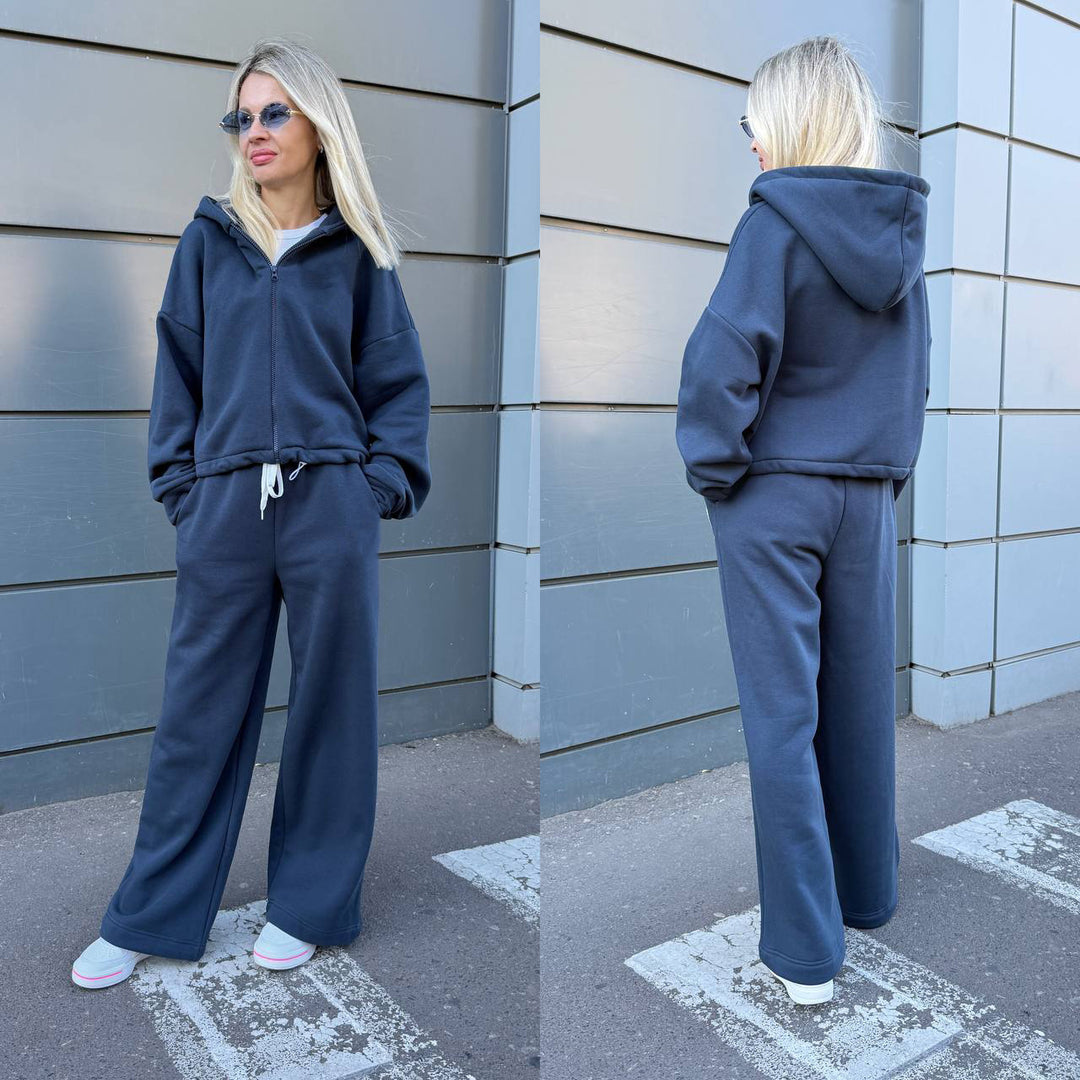 Women's Oversized Hoodie and Wide Pants Set Lisslune