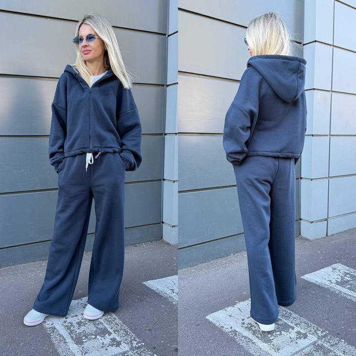 Women's Oversized Hoodie and Wide Pants Set Lisslune